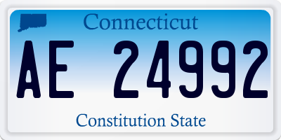 CT license plate AE24992