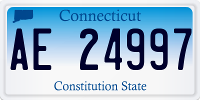 CT license plate AE24997