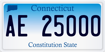 CT license plate AE25000