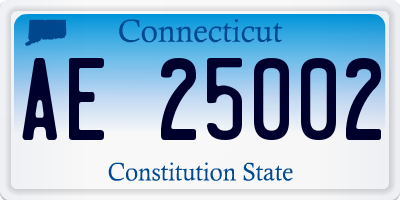 CT license plate AE25002