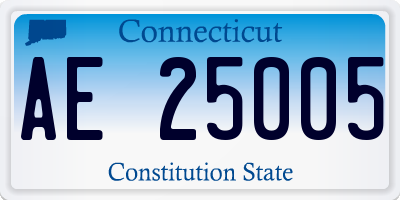CT license plate AE25005
