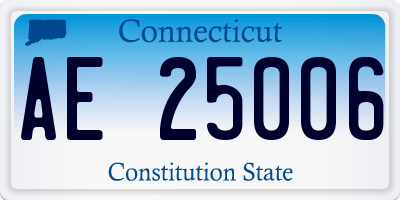 CT license plate AE25006