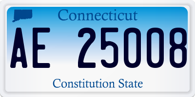 CT license plate AE25008