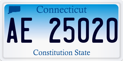 CT license plate AE25020