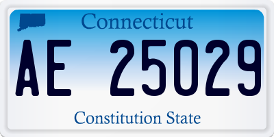 CT license plate AE25029