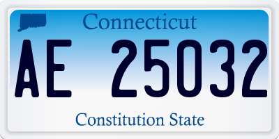 CT license plate AE25032