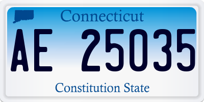CT license plate AE25035