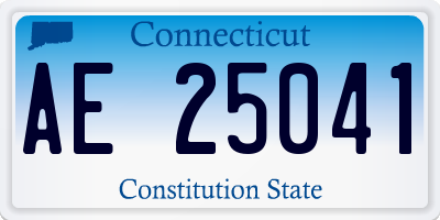 CT license plate AE25041