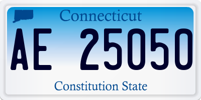 CT license plate AE25050