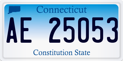 CT license plate AE25053