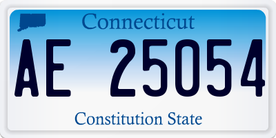 CT license plate AE25054