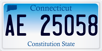 CT license plate AE25058