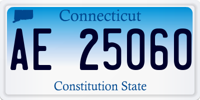 CT license plate AE25060