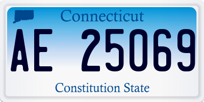 CT license plate AE25069