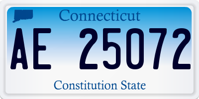CT license plate AE25072