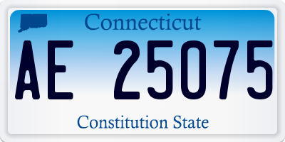 CT license plate AE25075