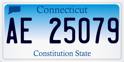 CT license plate AE25079