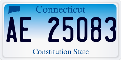 CT license plate AE25083