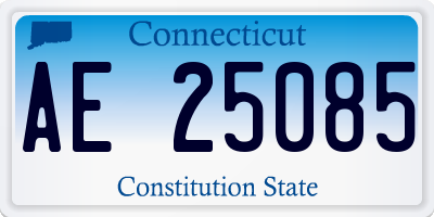 CT license plate AE25085