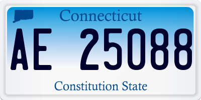 CT license plate AE25088