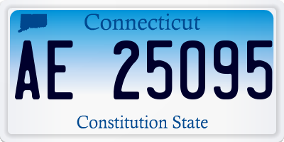 CT license plate AE25095