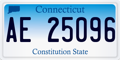 CT license plate AE25096
