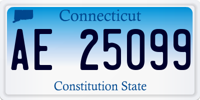 CT license plate AE25099