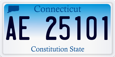 CT license plate AE25101