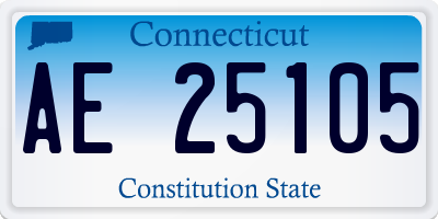 CT license plate AE25105