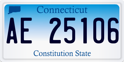 CT license plate AE25106