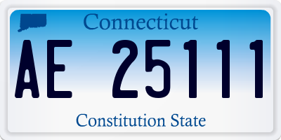 CT license plate AE25111