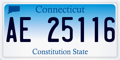 CT license plate AE25116