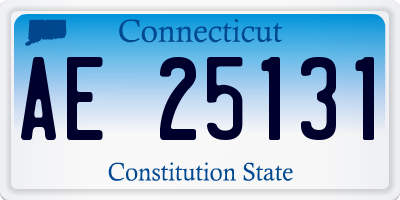 CT license plate AE25131