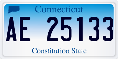 CT license plate AE25133