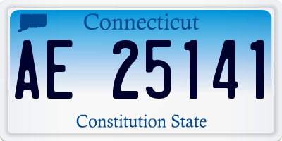 CT license plate AE25141
