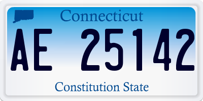 CT license plate AE25142