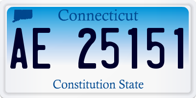 CT license plate AE25151