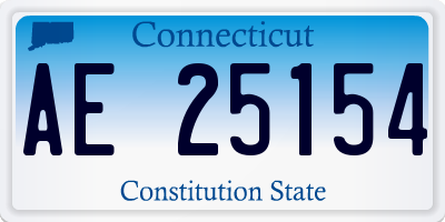 CT license plate AE25154