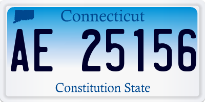 CT license plate AE25156
