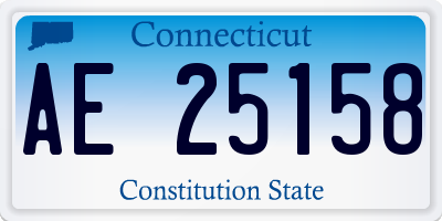 CT license plate AE25158