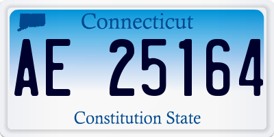 CT license plate AE25164