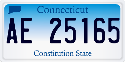 CT license plate AE25165