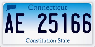 CT license plate AE25166