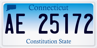 CT license plate AE25172