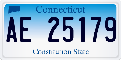 CT license plate AE25179