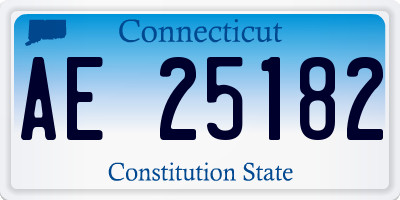 CT license plate AE25182