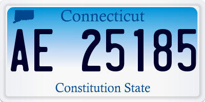 CT license plate AE25185