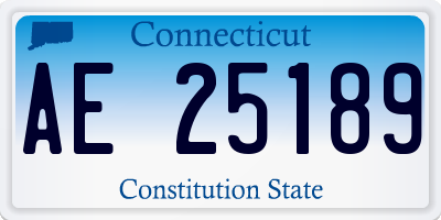 CT license plate AE25189