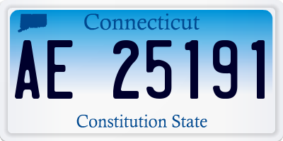 CT license plate AE25191