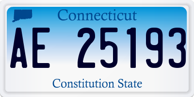CT license plate AE25193